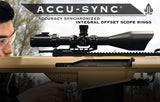 ACCU-SYNC 1" Medium Profile 34mm Offset Picatinny Rings, Red