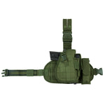 Drop Leg MOLLE Panel Holster Mag Pouch - Green