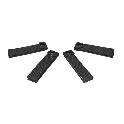 4" MOLLE Strap Pack of 4 - Black
