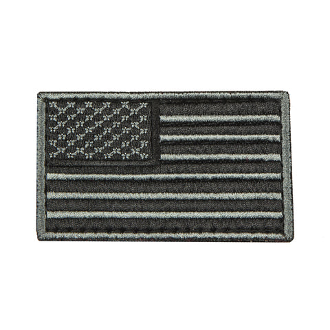 USA Flag Patch Embroid - Black