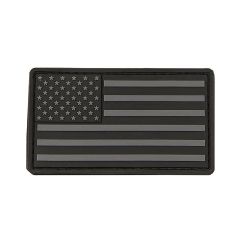 USA Flag Patch PVC - Black