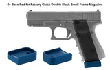+0 Base Pad, Glock Small Frame 9mm .40 .357, Matte Blue Aluminum