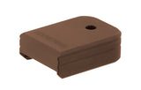 +0 Base Pad, Glock Small Frame 9mm .40 .357, Matte Bronze Aluminum