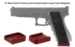 +0 Base Pad, Glock 10mm .45 ACP Large Frame, Matte Red Aluminum
